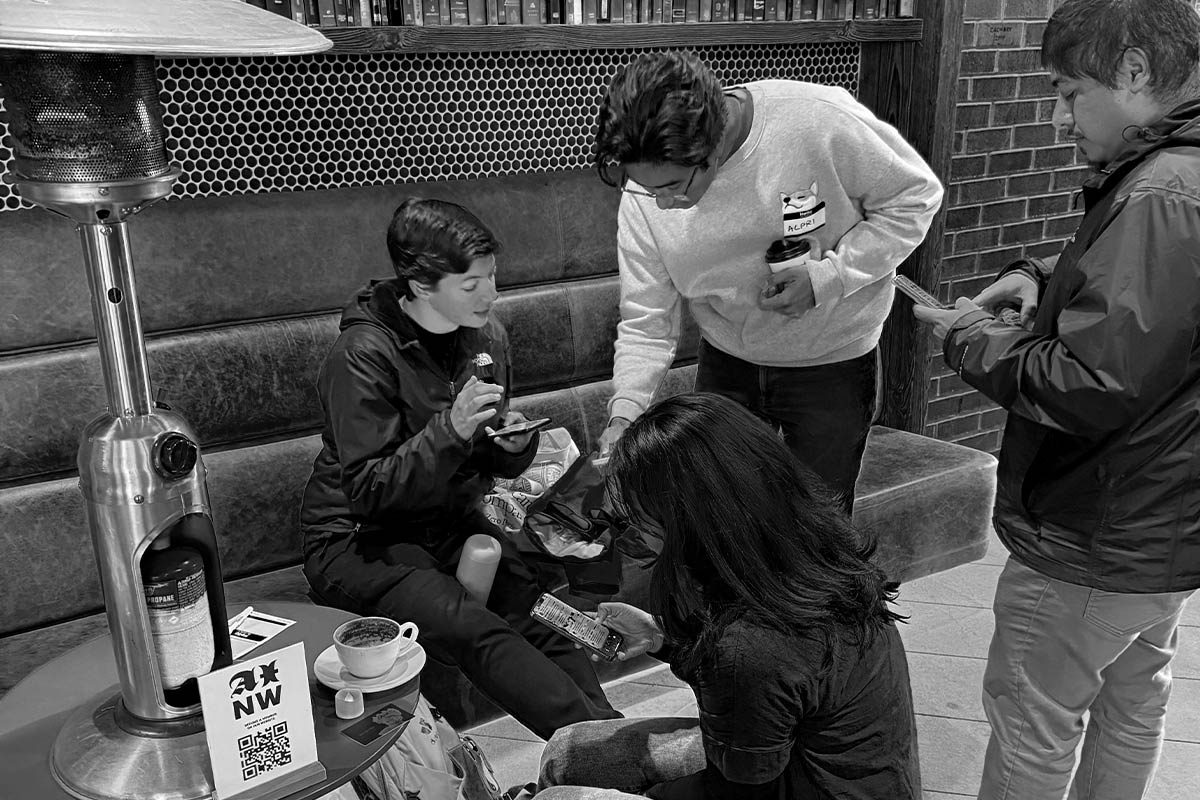 AI Northwest members collaborating at a Seattle AI community gathering